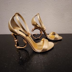 Sandales Talons Dolce & Gabbana Keira DG 105 - Cuir Croco, Rouge Cerise, Neuves Avec Boîte